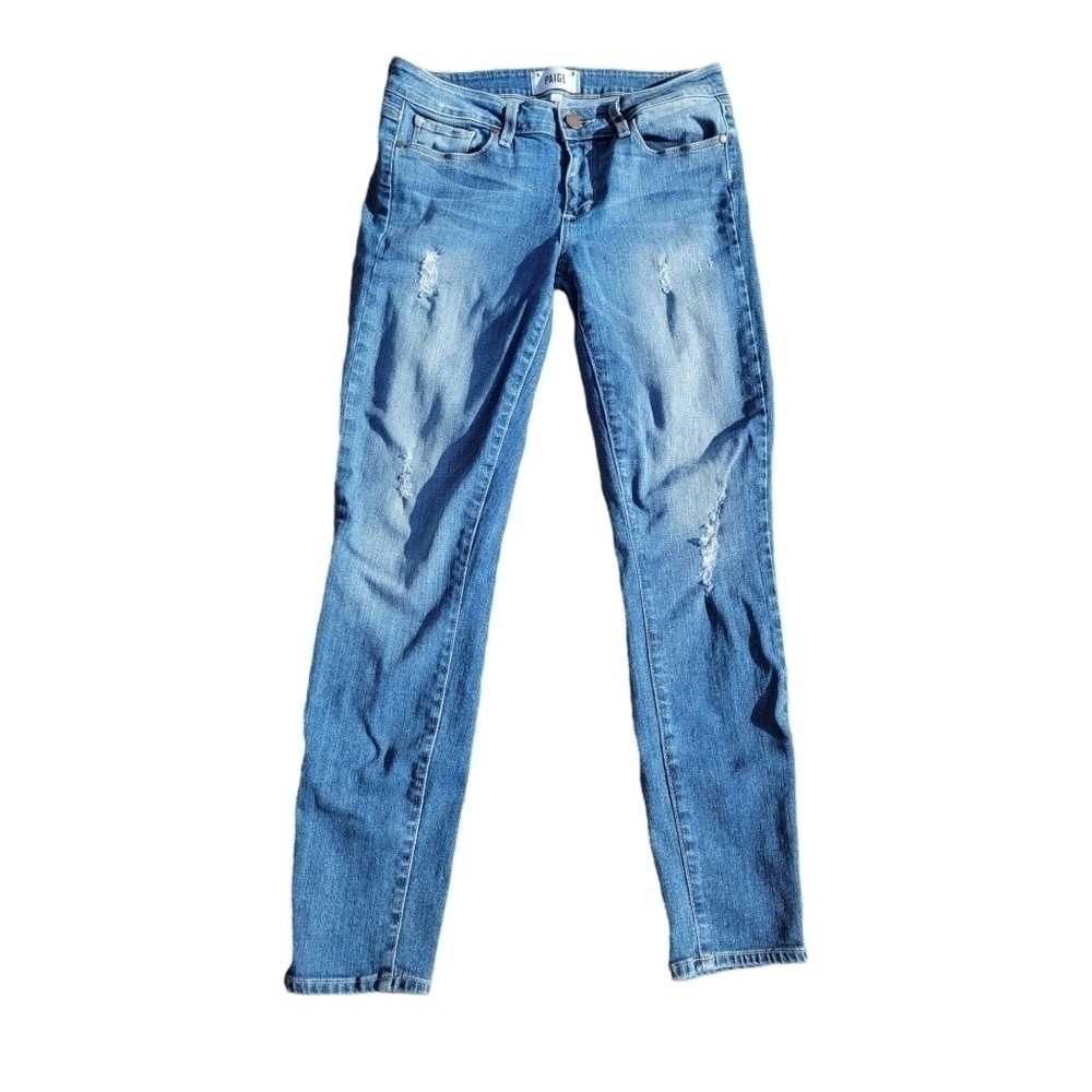 PAIGE Denim Verdungo Ankle Skinny Jeans in Hendrix Wash•28 - Picture 9 of 14